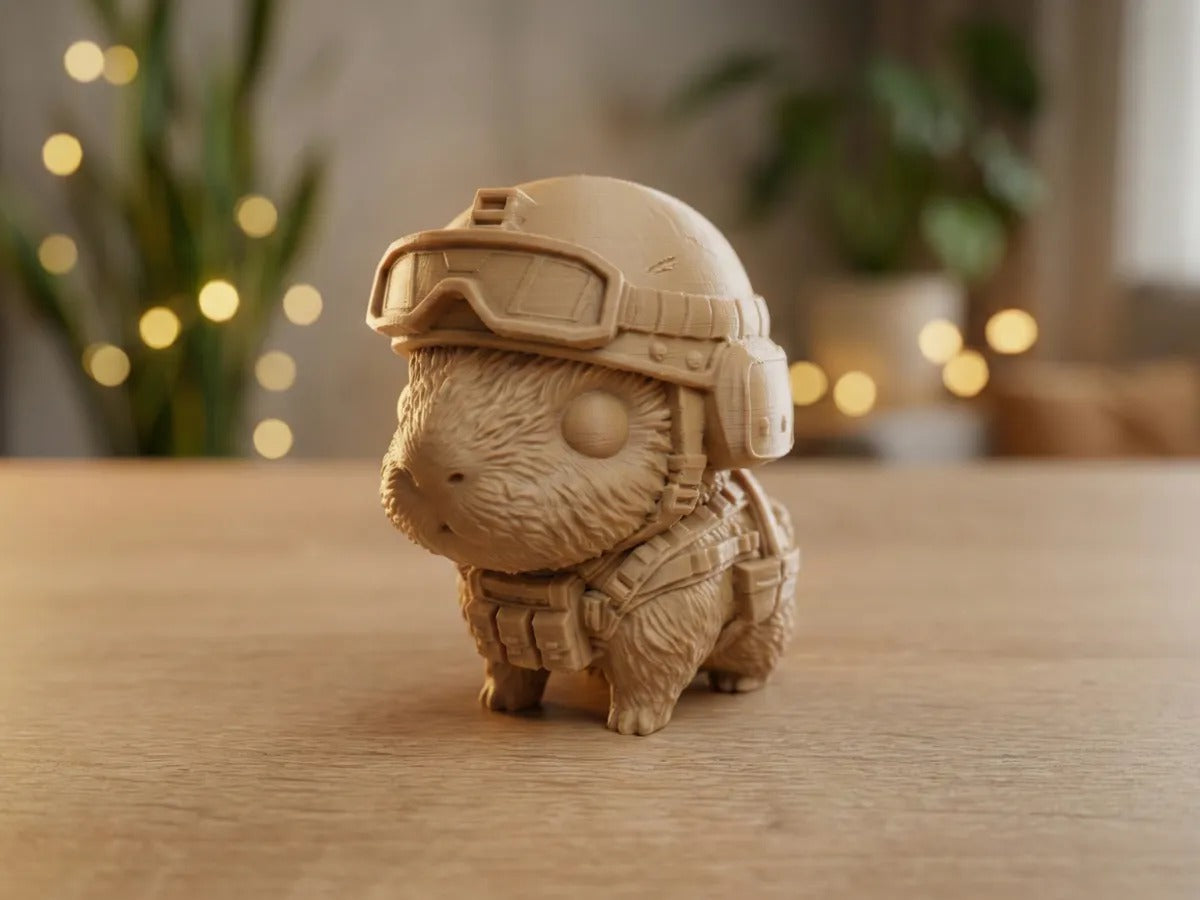 Tactical Capybara Desk Companion