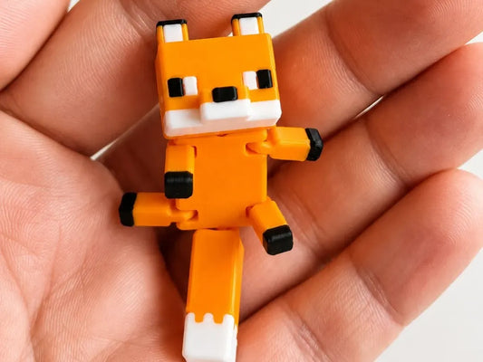 mini Articulated Fox (Minecraft). Print in place