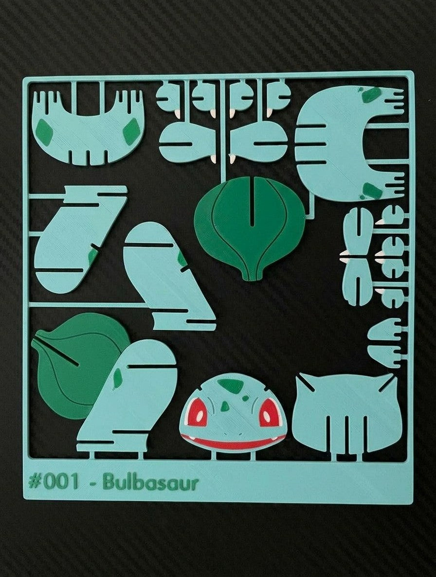 3D Printed Bulbasaur DIY Puzzle Model Kit | Buildable Collectible Figure