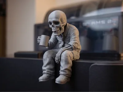 068 Working to the Bone - Office Skeleton