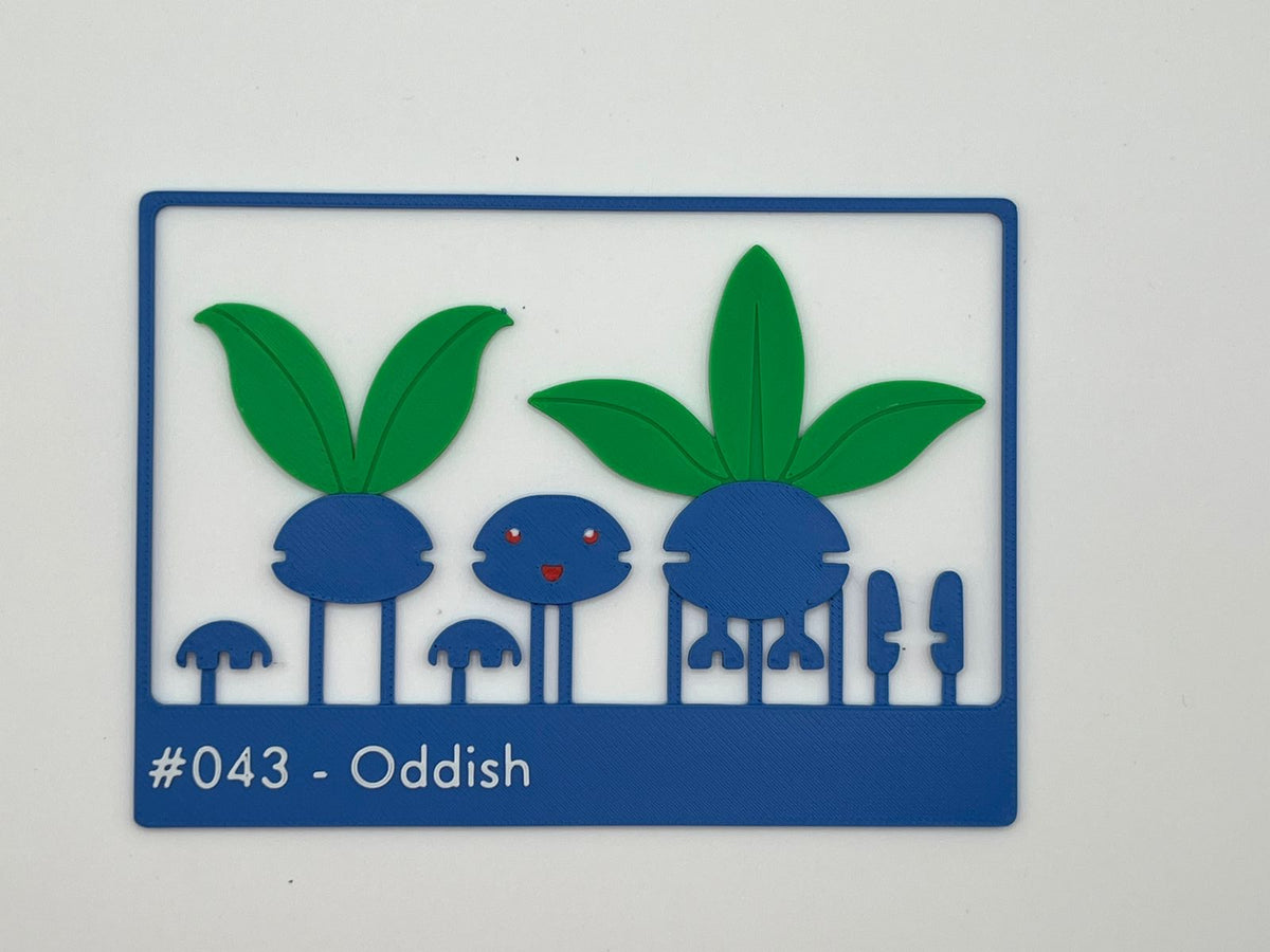 3D Printed Oddish DIY Puzzle Model Kit | Buildable Collectible Figure