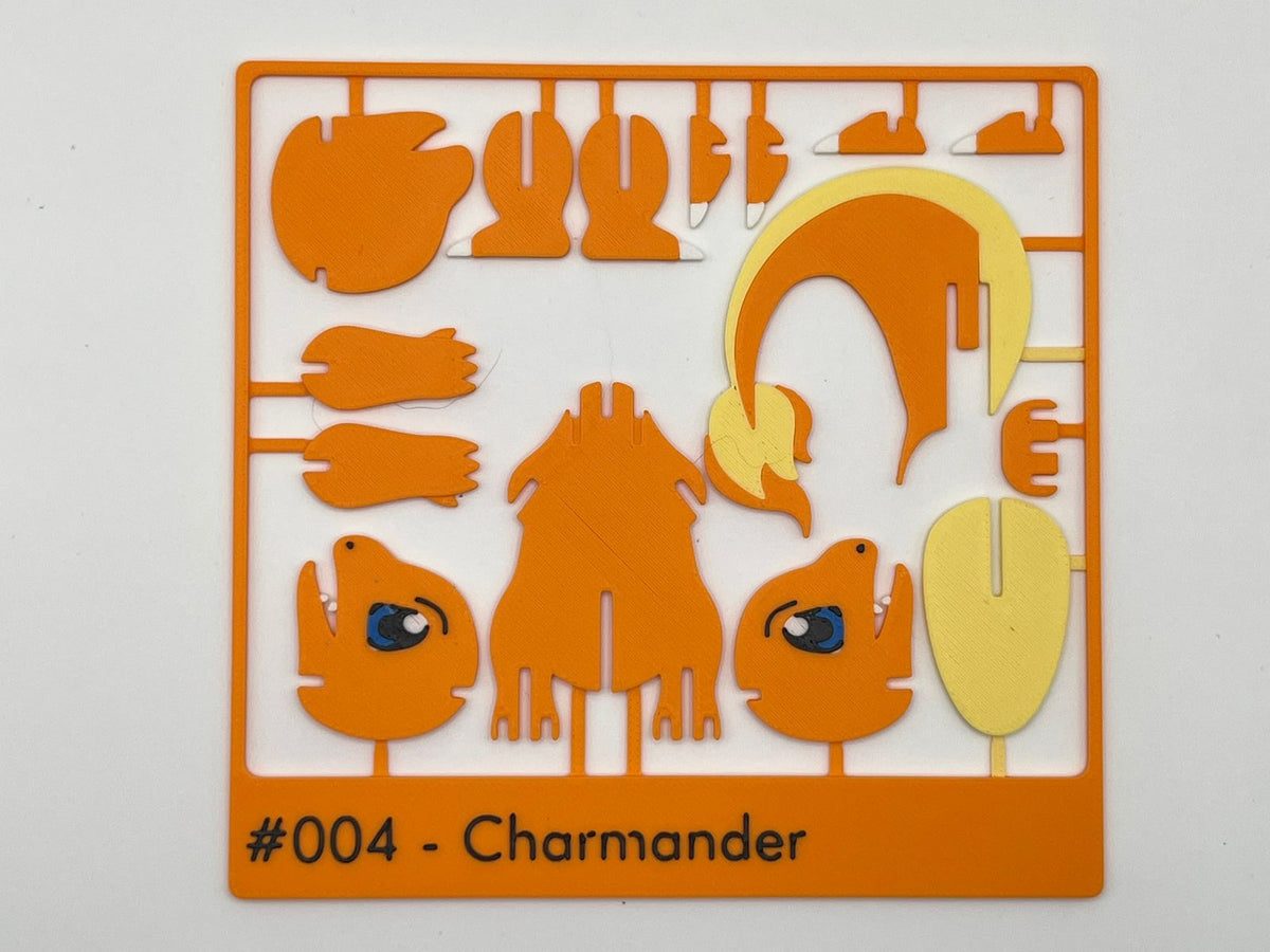 3D Printed Charmander DIY Puzzle Model Kit | Buildable Collectible Figure