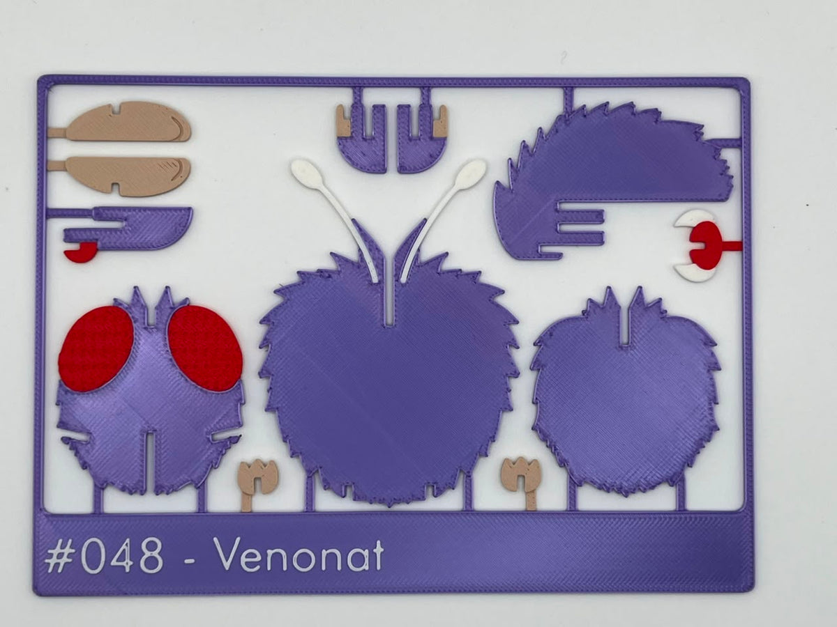 3D Printed Venonat DIY Puzzle Model Kit | Buildable Collectible Figure