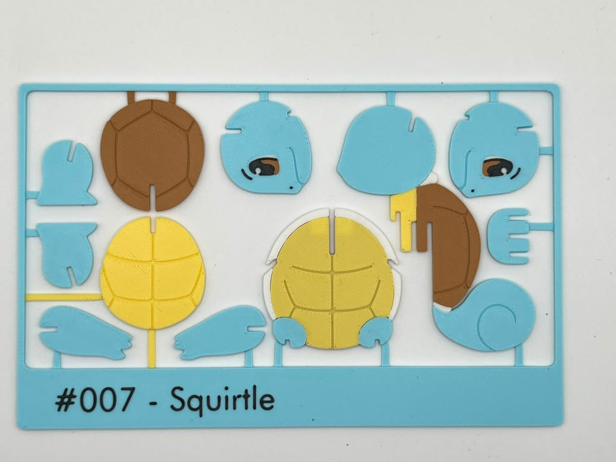 3D Printed Squirtle DIY Puzzle Model Kit | Buildable Collectible Figure