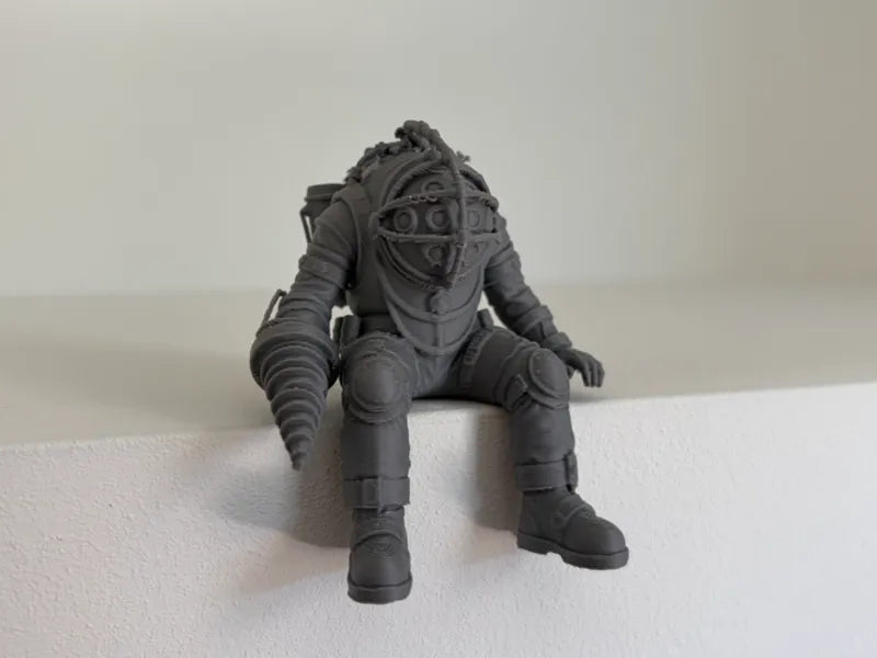 075 BioShock Big Daddy sitting on a Ledge shelf