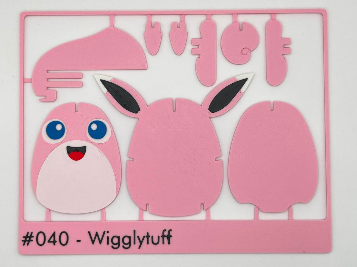 3D Printed Wigglytuff DIY Puzzle Model Kit | Buildable Collectible Figure