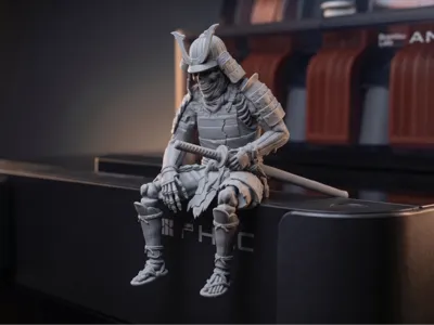 081 Resting Skeleton Samurai - monitor buddy