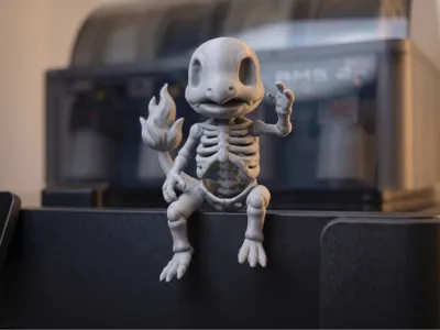 087 Charmander Skeleton Ledge Sitter