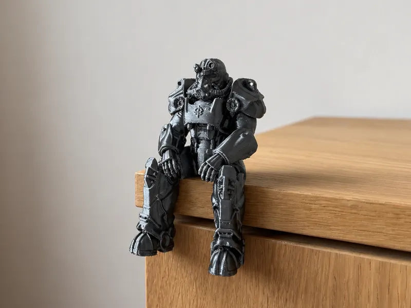 087 Fallout T-60 Power Armor sitting on a Ledge