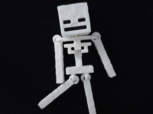 08 Minecraft Skeleton. Articulated, Print in place.