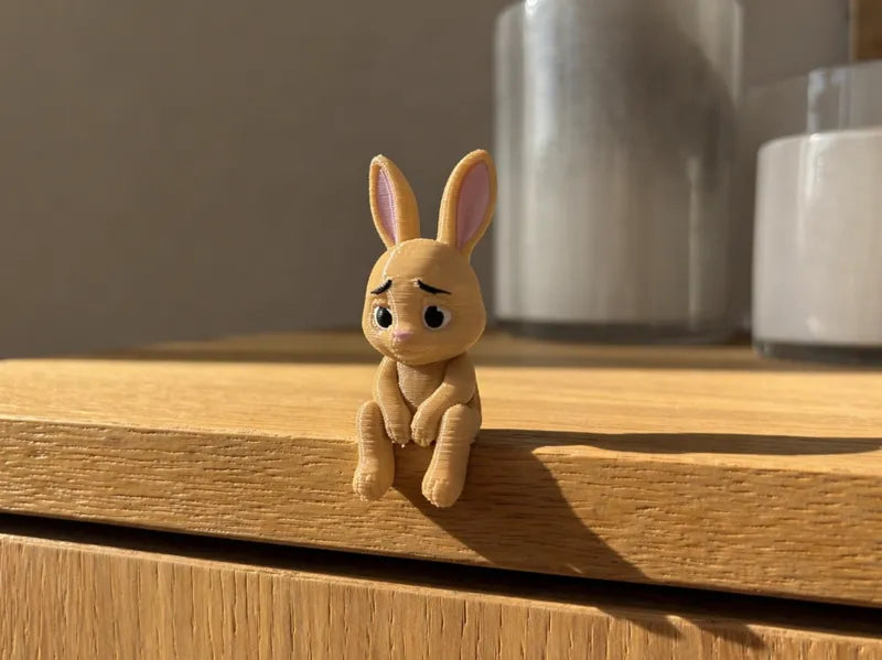 Sad Bunny for Monitor  Shelf Cute Rabbit Figure