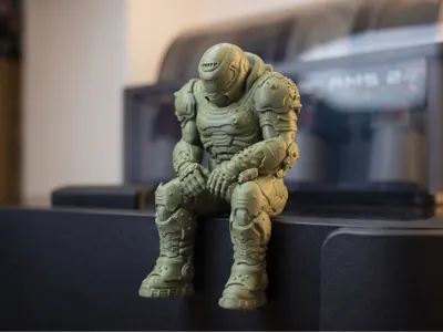 110 Resting Doom Slayer - Shelf Sitter  Desk Mascot
