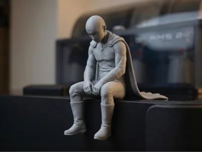 124 Sad Saitama Shelf Sitter One Punch Man