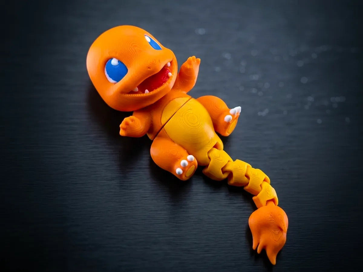 16 Articulated Charmander Dragon Keychain