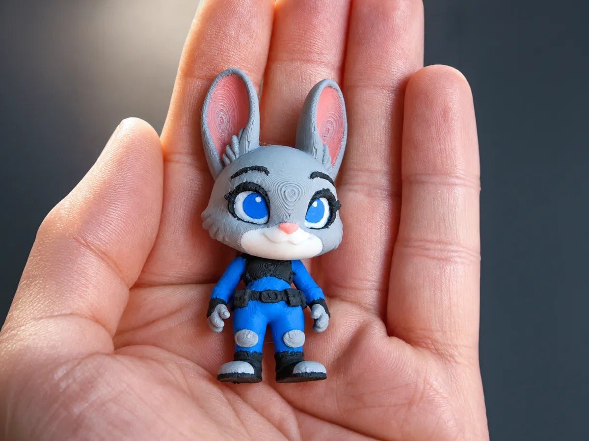 19 Mini Flexi Cute Bunny Police Hero