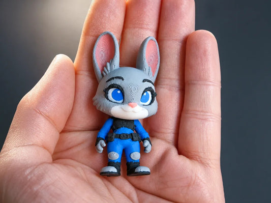 19 Mini Flexi Cute Bunny Police Hero