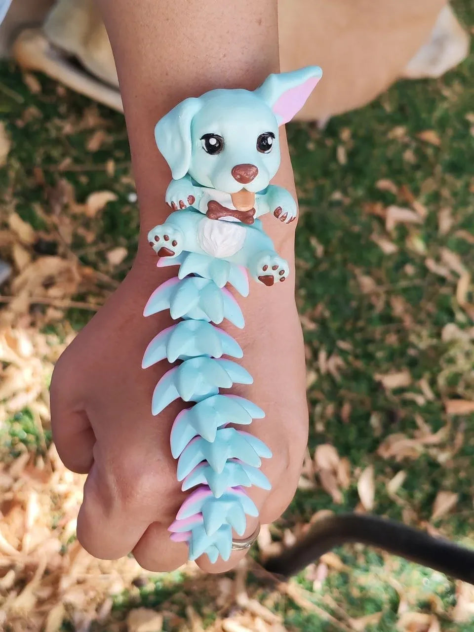 Cute Puppy Flexi Articulated Toy  keychain