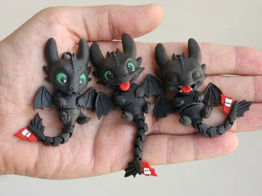 35 Cute Articulated Night Fury Trio