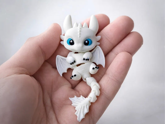 38 Articulated Light Fury Dragon Keychain