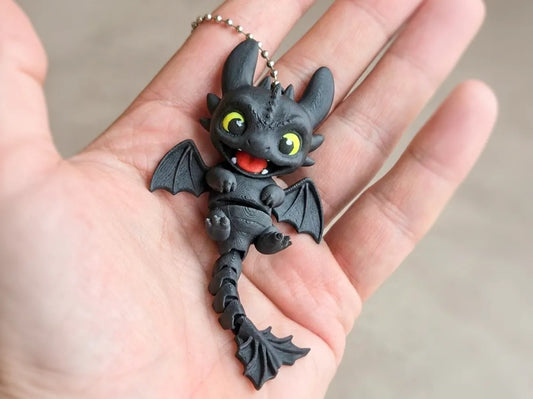 39 Articulated Toothless Dragon Keychain