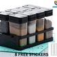 Air Tight Masala Storage Box (1 SET- 8 JARS)