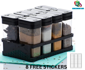 Air Tight Masala Storage Box (1 SET- 8 JARS)