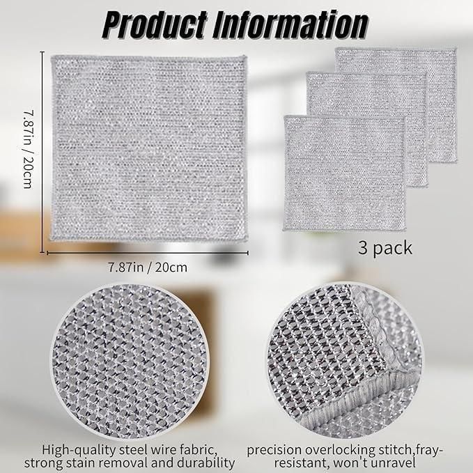 UltraClean Non-Scratch Wire Dishcloths (Pack of 10 & 15)