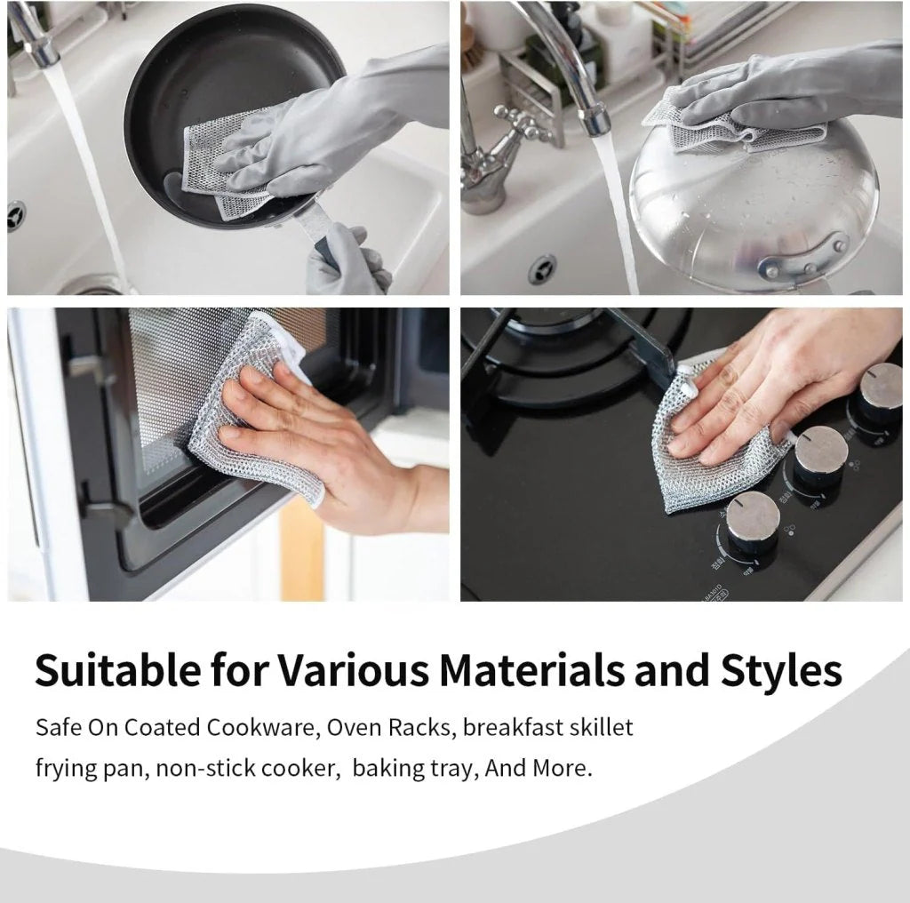UltraClean Non-Scratch Wire Dishcloths (Pack of 10 & 15)