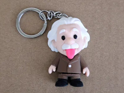 Albert Einstein mini flexi Keychain Tongue Out