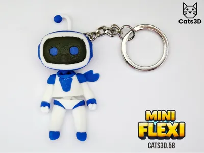 Astro Bot Mini Flexi Keychain
