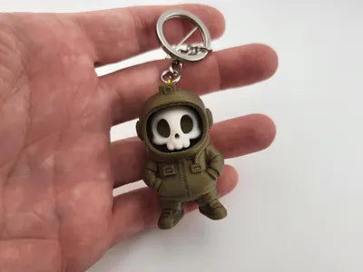 Astronaut Skeleton Keychain Space Mini Figure