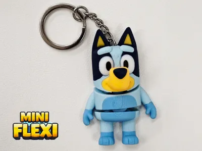 Bluey Mini Flexi  Articulated Toy  Multiple Color