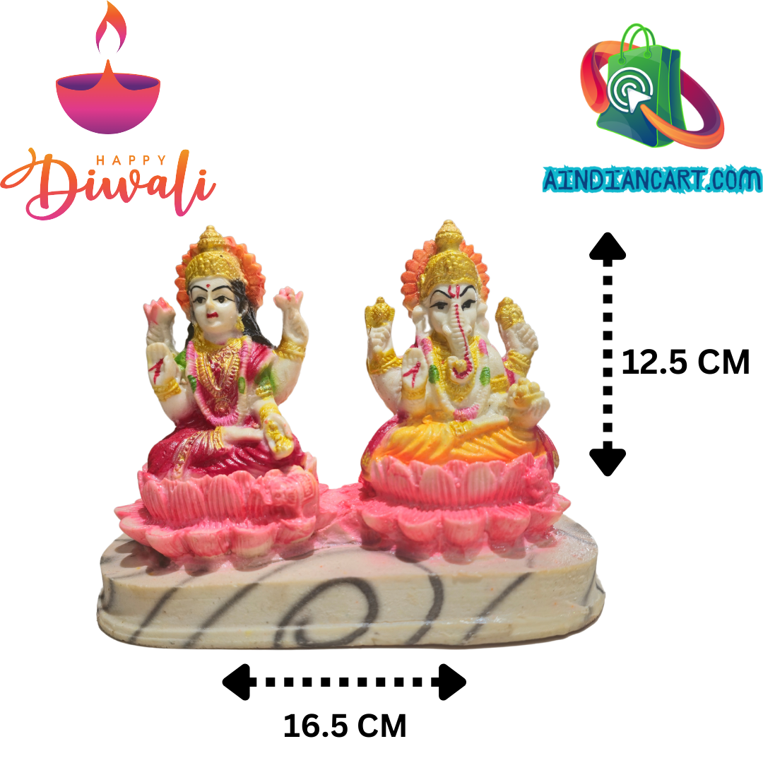 Lakshmi Ganesha Murti-With Free 1 Pc Lakshmi Ganesha Water Sensor Diya