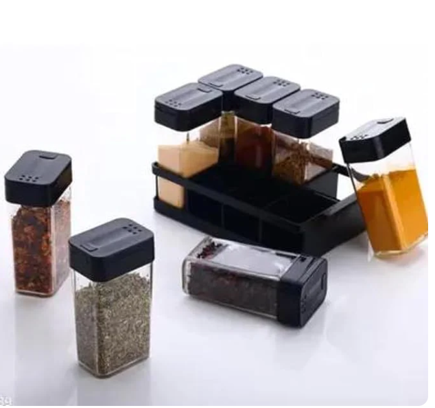 Air Tight Masala Storage Box (1 SET- 8 JARS)