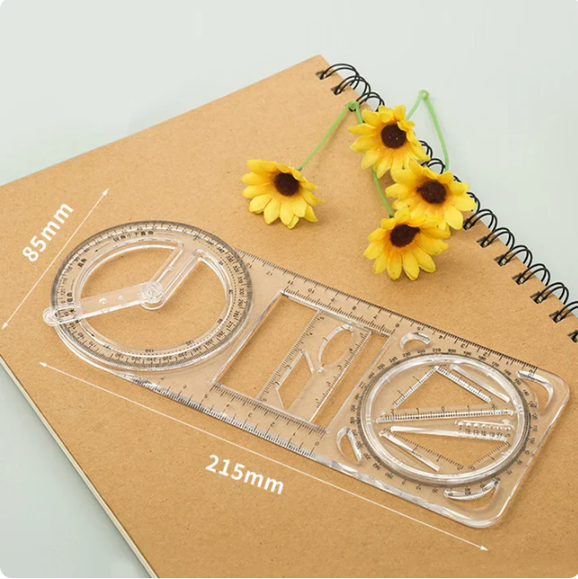 Multifunctional Geometric Ruler – aindiancart