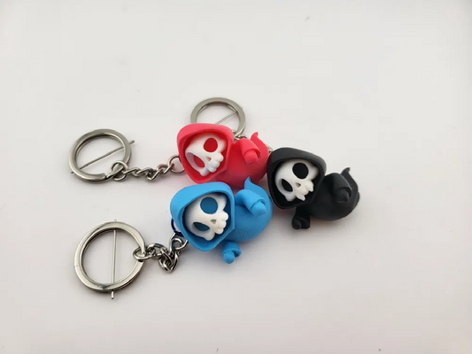 Colorful Ghost Skull Keychain Halloween Urban
