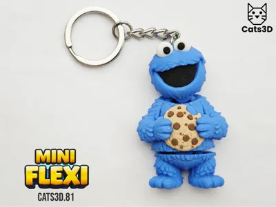Cookie Monster - Mini Flexi Monstro das Bolachas
