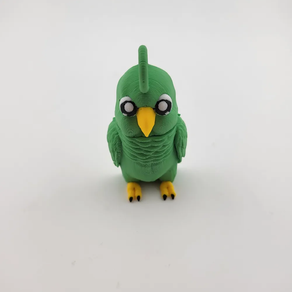 Cute Budgie Cocorito Flexi Keychain Toy