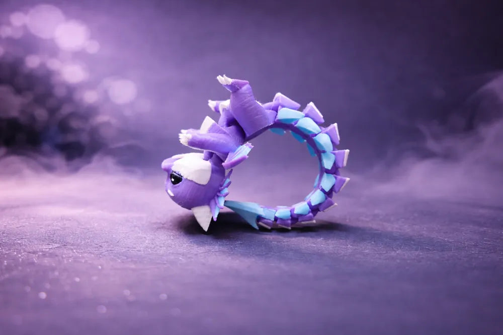 Cute Flexi Baby Dragon Toy  Keychain
