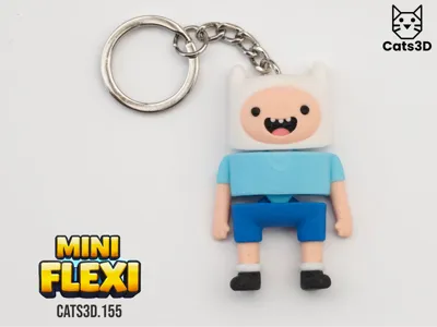 Finn  Mini Flexi Keychain  Adventure Time