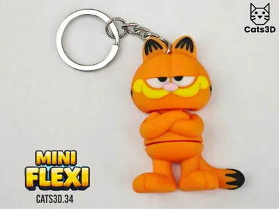 Garfield  Smiling Mini Flexi with Tail