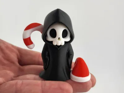 Grim Reaper Christmas Figurine Skeleton Holiday