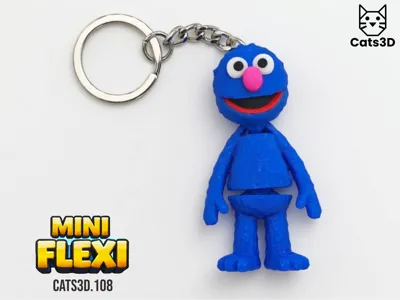 Grover - Mini Flexi keychain Sesame Street