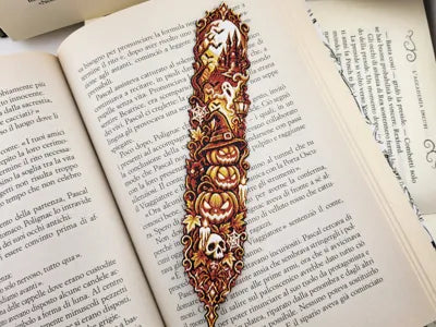 Halloween Skull Bookmark Pumpkin Ghost Book Marker