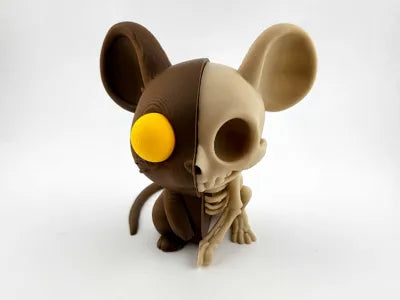 Kawaii Mouse Half Skeleton Cute Rodent 3D