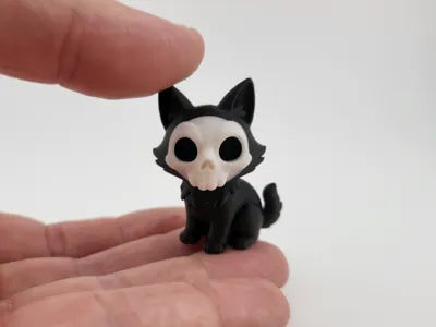 Kawaii Skeleton Cat Mini Cute Spooky