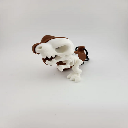 Kawaii T-Rex Skeleton Keychain Dinosaur Accessory