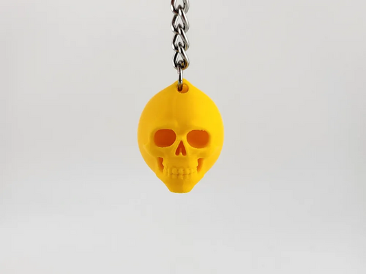 Lemon Skull Keychain Kawaii Cute Fruit Skull