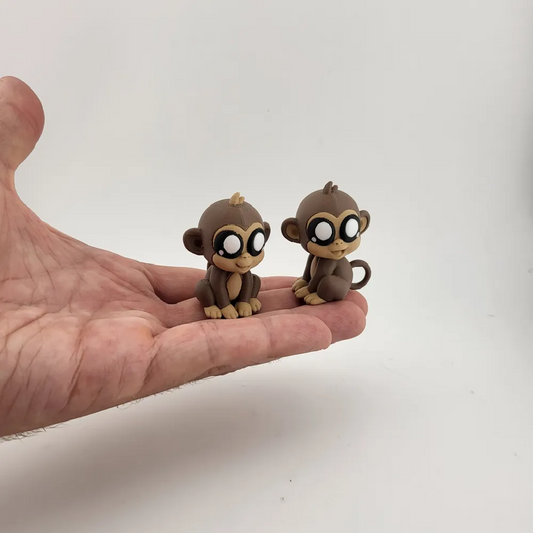 Monkey Flexi Toy Keychain Articulated cute kawaii