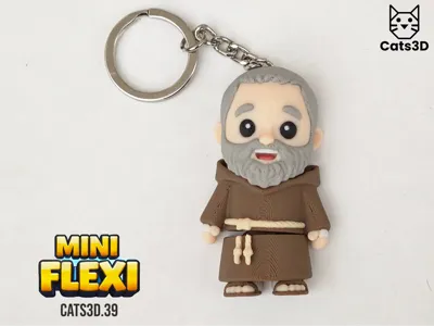 Padre Pio - Mini Flexi Keychain Articulated